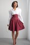 Women's White Shirt Top Striped Elegant Vintage Style Dress with Corset Detail - 7