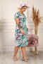 Women's Cycling Collar Plus Size Dress Dpaysl43 - Blue - 3