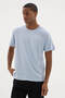 New Season Crew Neck Men's T-Shirt T-521-Blue-Xl