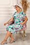 Women's Cycling Collar Plus Size Dress Dpaysl43 - Blue
