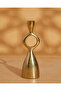 Gold Textured Metal Taper Candle Holder 19x6x5Cm