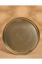 Gold Round Engraved Serving Tray