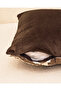 Brown Abstract Jacquard Cushion - 4