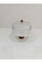 Natural White Marble 25 cm Wooden Chintika Stand with Plastic Jar Presentation Stand for Cakes and Pastries - 5