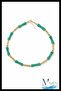 Bamboo Bone Bead Necklace 40+5 cm |   Gold Detailed Bead Design Women's Necklace - 2