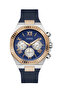 Mens Blue 2-Tone Multi-function Watch