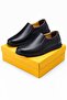 Genuine Leather Orthopedic Gel Sole Soft Casual Men's Black Transitional Oxford Dad Shoes - 2