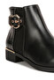 Women Buckled Ankle Boot with Croc Detail in Black - 4