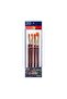 Synthetic Gold Hair Flat Brush 4pcs Set 67 Series - 3