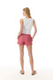 Women's Red Striped Tie-Waist Mini Shorts - 2