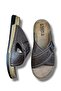 Men's Faux Print Leather Orthopedic Comfortable Sole Cross Strap Buckle Slippers - 2