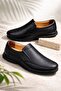 Genuine Leather Orthopedic Gel Sole Soft Casual Men's Black Transitional Oxford Dad Shoes