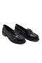 Black Patent Leather V Buckle Women's Ballet Flats Shoes - 2