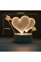 Valentine Gifts 3D LED Table Top Night Light (Decorative Display -Tricolour) (Heart With Arrow)