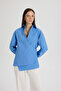 Bran Triangle Cut Blue Shirt