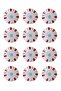 Red and White Classic Melamine Coffee Shop Style Tea Plate, Long-Lasting Plastic Suitable for Daily Use