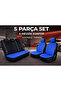 Blue Universal Car Seat Min Leather 5-Piece Set – 4 Seasons Anti-Sweat Non-Slip Sole