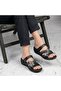 (Clavi) Genuine Leather Daily Women's Slipper Black
