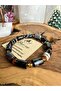 Black Agate and Amber Natural Stone Bracelet