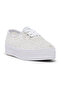 Women's Point Lace Up Platform Glitter Casual Sneaker White - 3