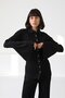 Black Buttoned Spanish Sleeve Slit Detailed V Viscose Knitwear Cardigan - 4