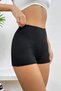 Women's Black Camisole Fabric High Waist Elastic Waist Short Leggings - 5