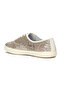 Women's Champion Lace Up Glitter Textile Casual Sneaker Gold - 5
