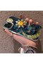 iPhone 11 Pro Compatible Silicone Edge Hard Back Anti-Fall Phone Case Moon and Stars Patterned - 2