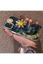 Samsung Galaxy A07 Compatible Silicone Edge Hard Back Anti-Fall Phone Case Moon and Stars Patterned - 2