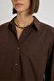 Numen Slit Detail Brown Short Shirt - 7