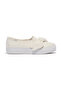 Women's Triple Decker Canvas Floral Embroidery Casual Sneaker Cream