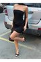 Black Fit Dress with Shawl and Draped Detail - 2