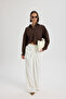 Numen Slit Detail Brown Short Shirt - 6