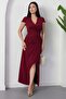 Double-Breasted Collar Skirt Pleated Slit Dress Jnl3115 - 5