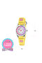 Girls Yellow Fabric Strap Flower Time Teacher Watch - 5