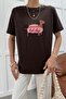 Hot Dog Embroidered Tshirt Coffee - 6