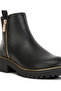 Women's Metallic Frame Block Heel Boots in Black - 4