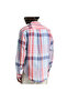 Men's Red Regular Fit Button down Collar Checked Linen Shirt - 5