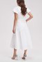 Plain midi dress with pockets - 7