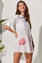 White Tunic with Coral Pockets - 5