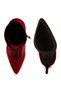 Women Velvet High Heeled Boots in Burgundy - 5