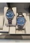 Metallic Steel Bracelet Bay-Dual Blue Dial-Sapphire Glass 10 Atm Water Resistant Waterproof Watch