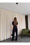 Design Equivalent Palazzo Pants Slit Balloon Sleeve Detail Asymmetrical Cut Short Sleeve Blouse Trendy Set - 6