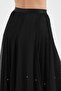 Women's Lace and Tulle Stone-Embellished Design Long Skirt - 6