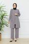 Women's Flower-Embroidered Stylish Pants Suit - 2