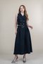 Women's Summer Black Trendy Short Vest and Belted Skirt Set Stylish Daily Comfortable Two-Piece 1306 - 3