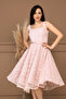 Lace Sequin Balen Detailed Midi Dress - Powder - 5