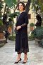 Black Lace Pocketed Love Dress - 5