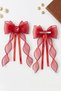 23 April Special Occasions Ataturk Bow t Tulle with Bow for School and Daily Use Clip Buckle Red - 6