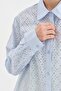 Women's Laser Cut Fabric Long Sleeve Design Shirt - 7